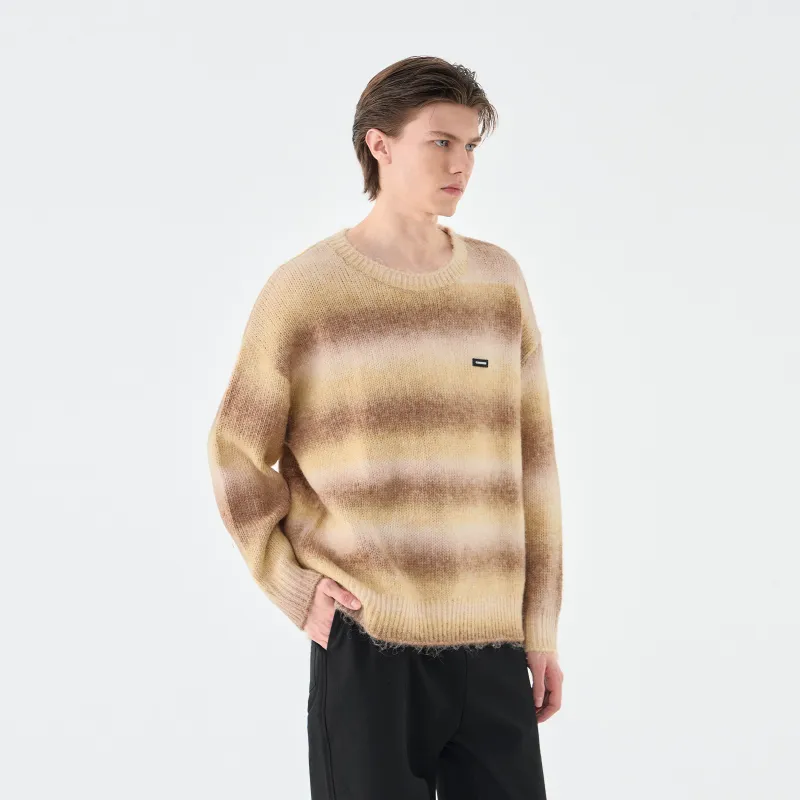 CLIMAX VISION Sweater Unisex Khaki Yellow Brown Gradient-3