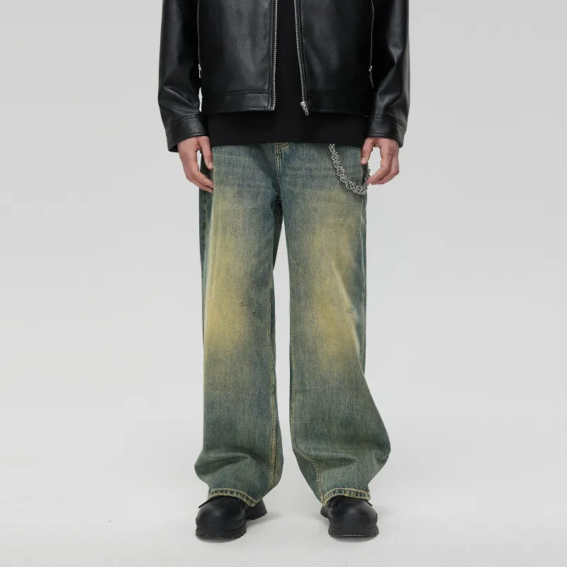 CLIMAX VISION Jeans Unisex Vintage Washed Blue-6