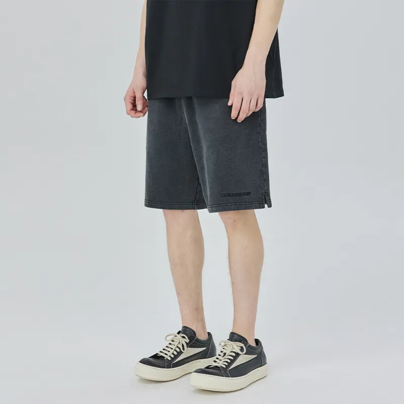 CLIMAX VISION Casual Shorts Unisex Washed Black-4