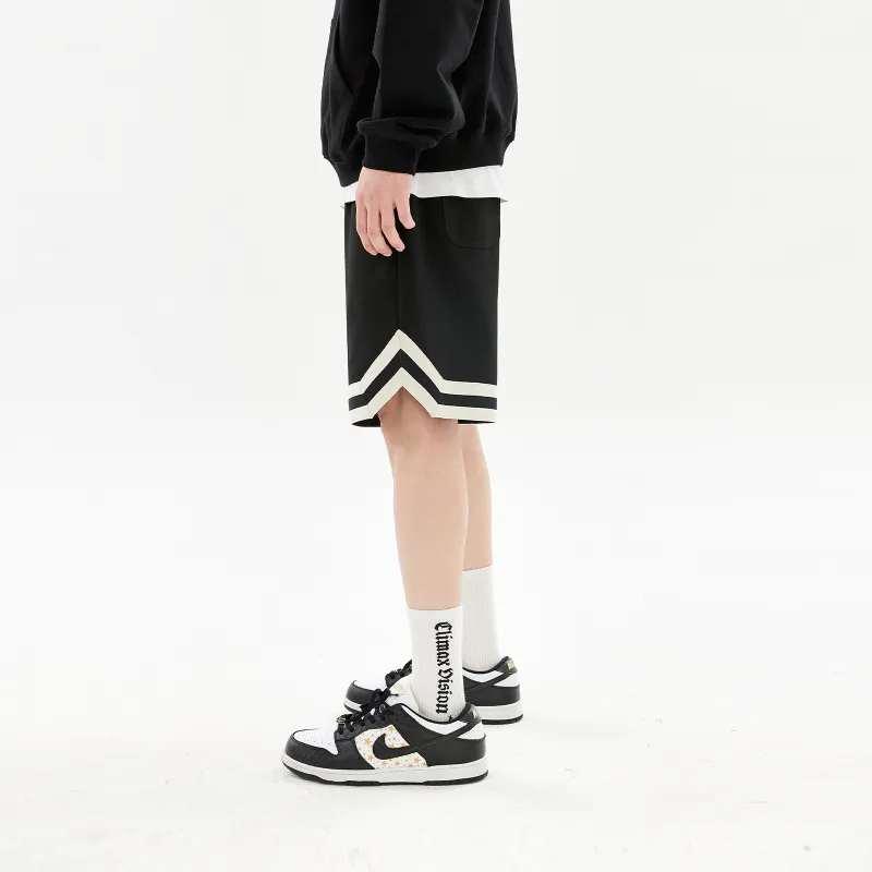 CLIMAX VISION Casual Shorts Unisex Black White-5