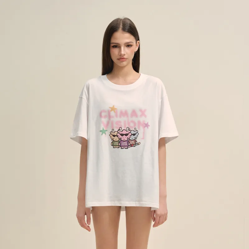 CLIMAX VISION T Shirt Unisex White-3