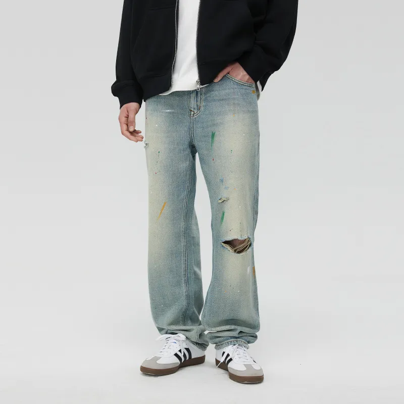 CLIMAX VISION Jeans Unisex Ink Splatter-2