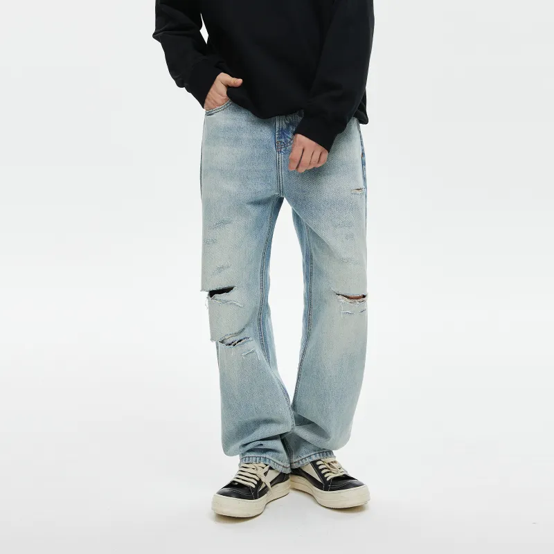 CLIMAX VISION Jeans Unisex Washable Light Blue-2