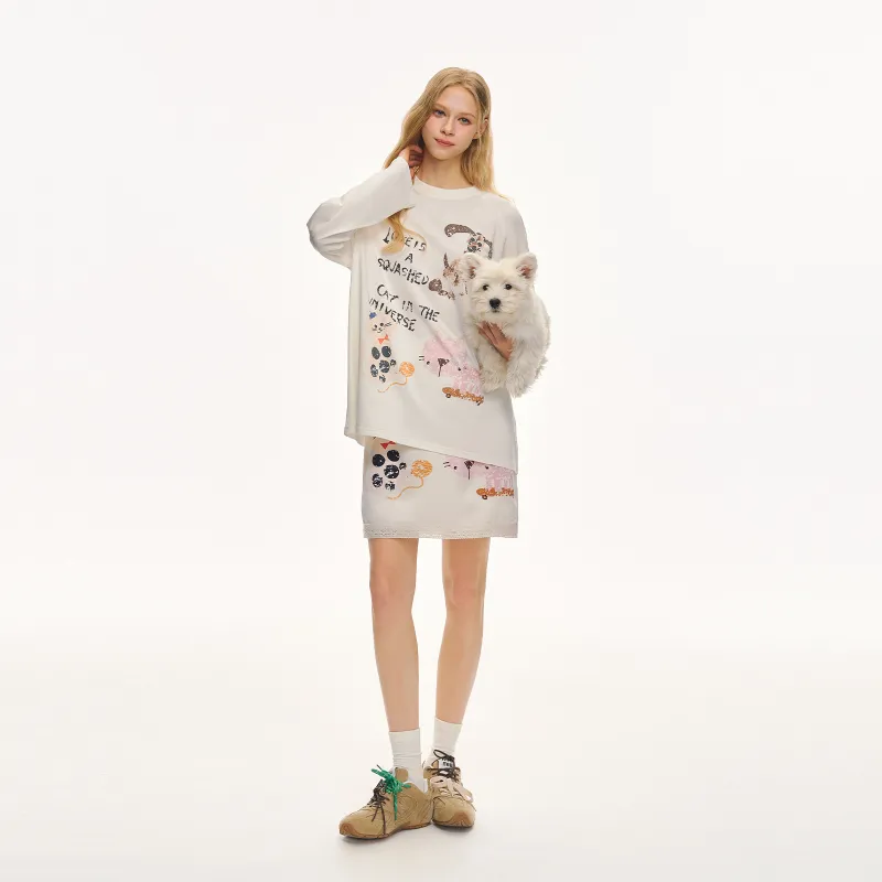 CLIMAX VISION Cute Pet Series Raglan Sleeve T Shirt Women's-3