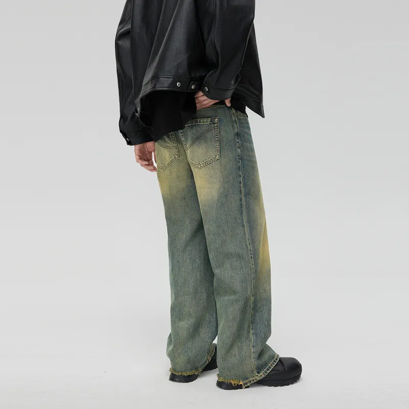 CLIMAX VISION Jeans Unisex Vintage Washed Blue-7