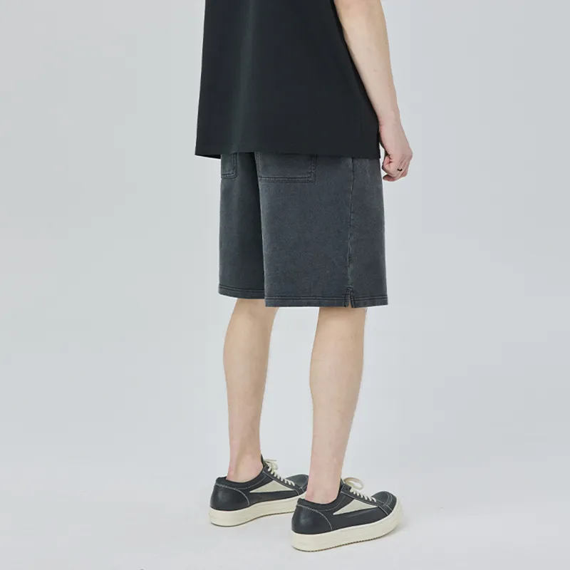 CLIMAX VISION Casual Shorts Unisex Washed Black-5