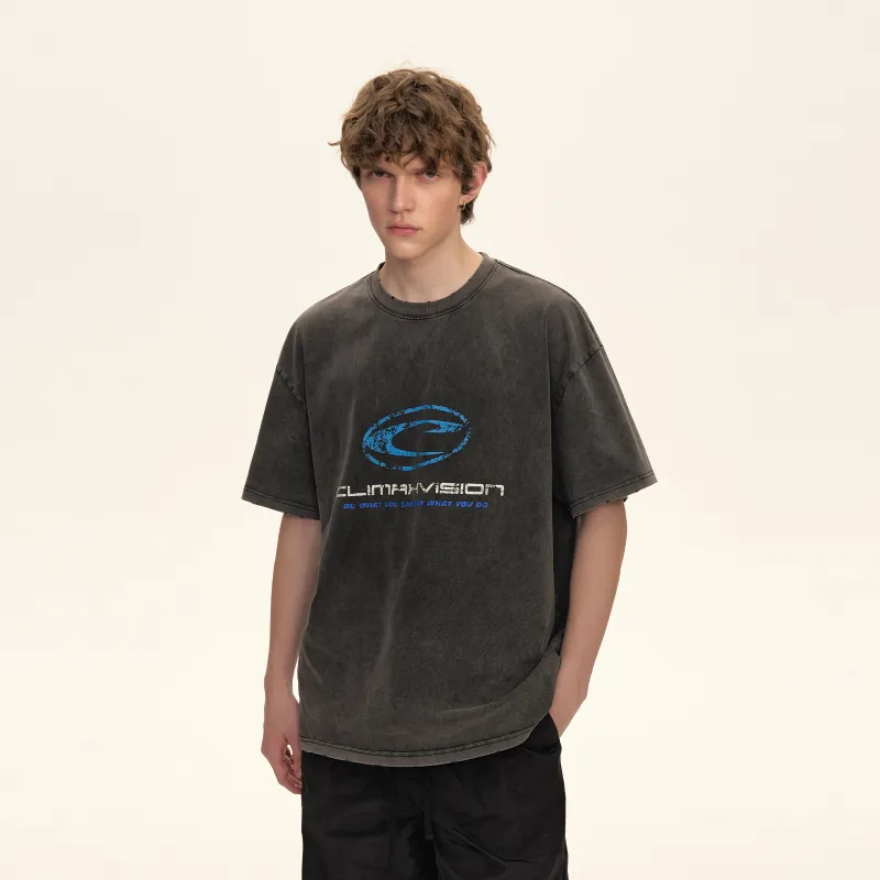 CLIMAX VISION T Shirt Unisex Washed Black-3