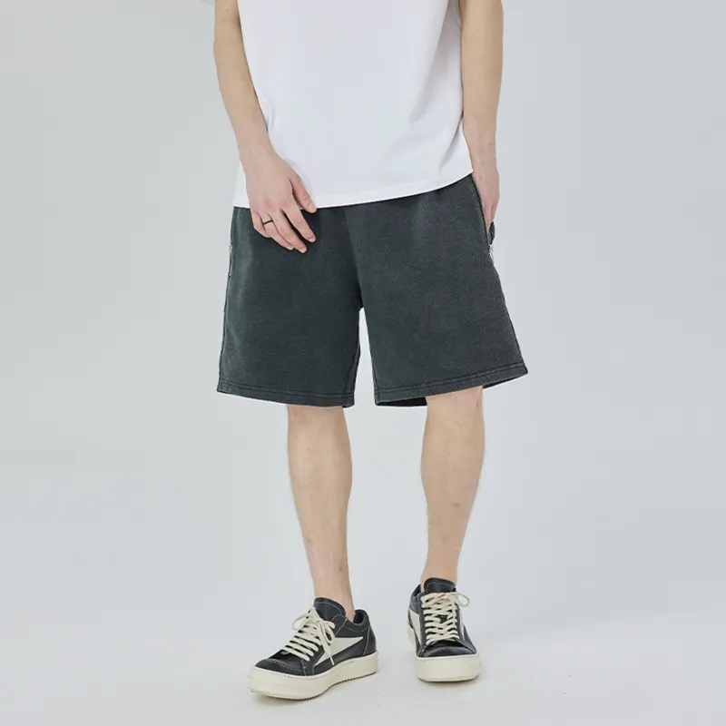 CLIMAX VISION Casual Shorts Unisex Washed Black-2