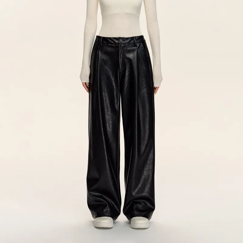 CLIMAX VISION Leather Pants Women's Black-2
