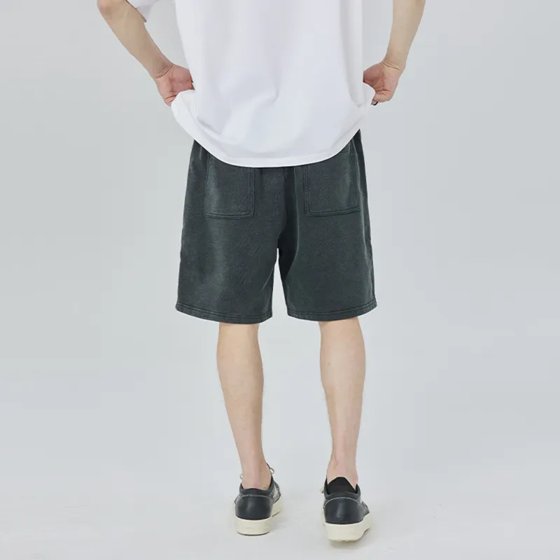 CLIMAX VISION Casual Shorts Unisex Washed Black-5