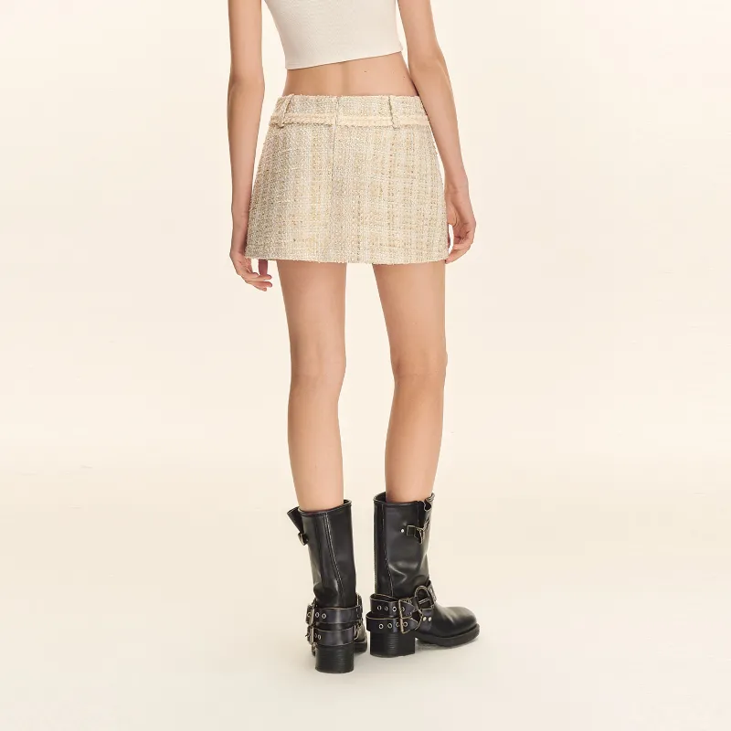 CLIMAX VISION Casual Short Skirts Women's Light Champagne-2