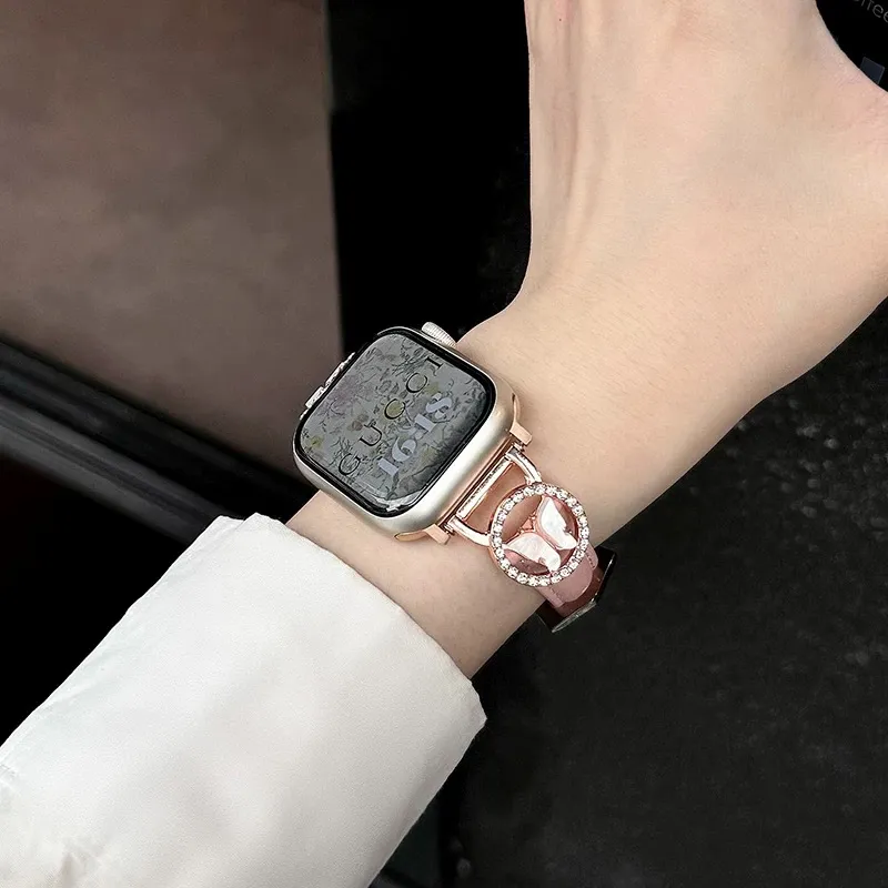 KVZUVUU Apple Compatibility Watch Band Cowhide Leather Material-9
