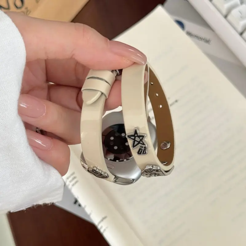 KVZUVUU Watch Band Apple Compatibility Cowhide Leather Material-8