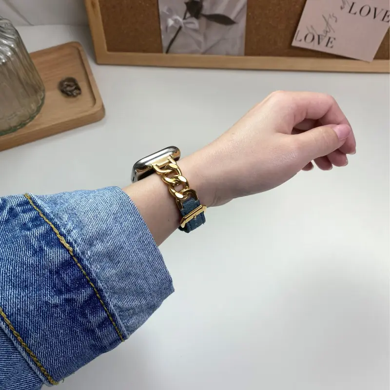 KVZUVUU Apple Compatibility Watch Band Metal-9