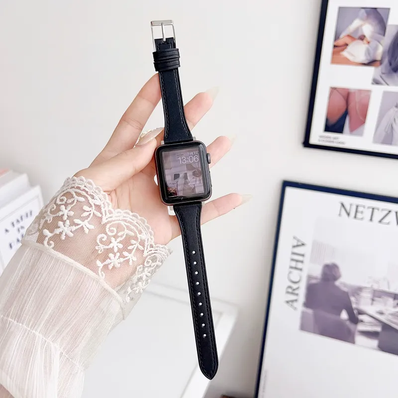 KVZUVUU Apple Compatibility Watch Band Leather-1