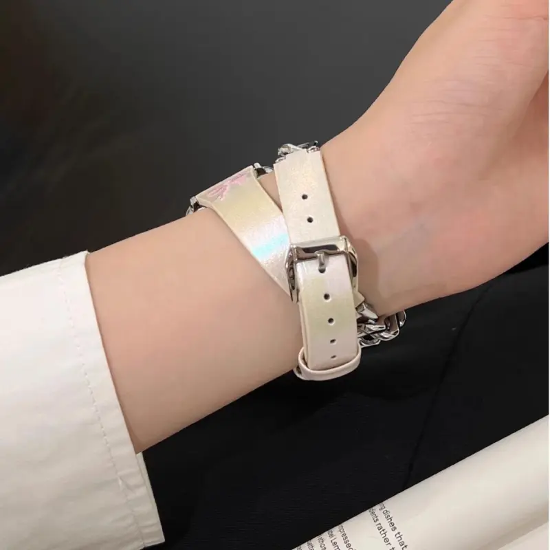 KVZUVUU Watch Band Apple Compatibility Cowhide Leather Material-8