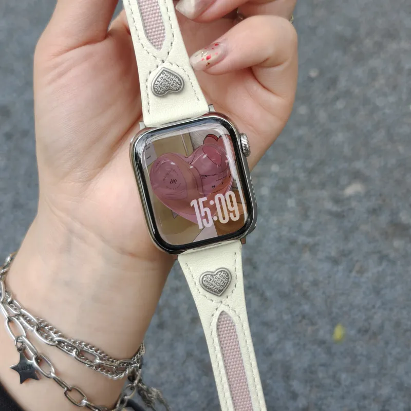 KVZUVUU Apple Compatibility Watch Band Cowhide Leather Material-9