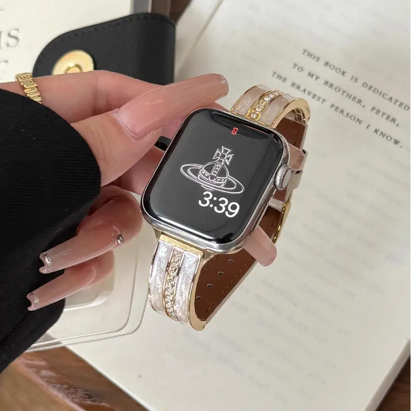KVZUVUU Watch Band Apple Compatibility Metal-6