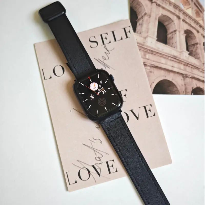 KVZUVUU Apple Compatibility Watch Band Cowhide Leather Material-11