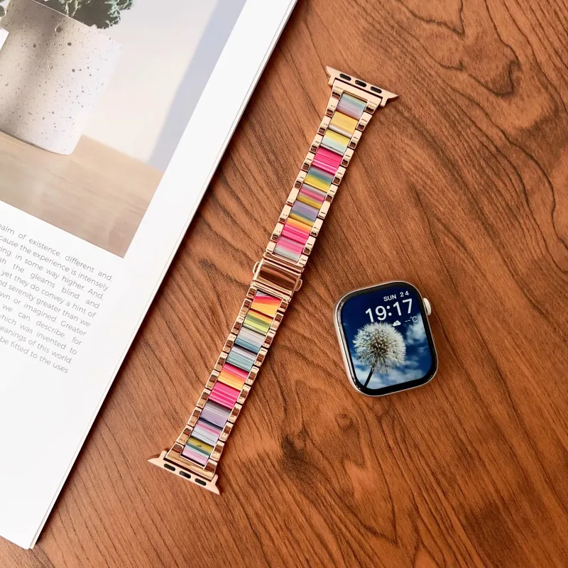 KVZUVUU Apple Compatibility Watch Band Metal-13