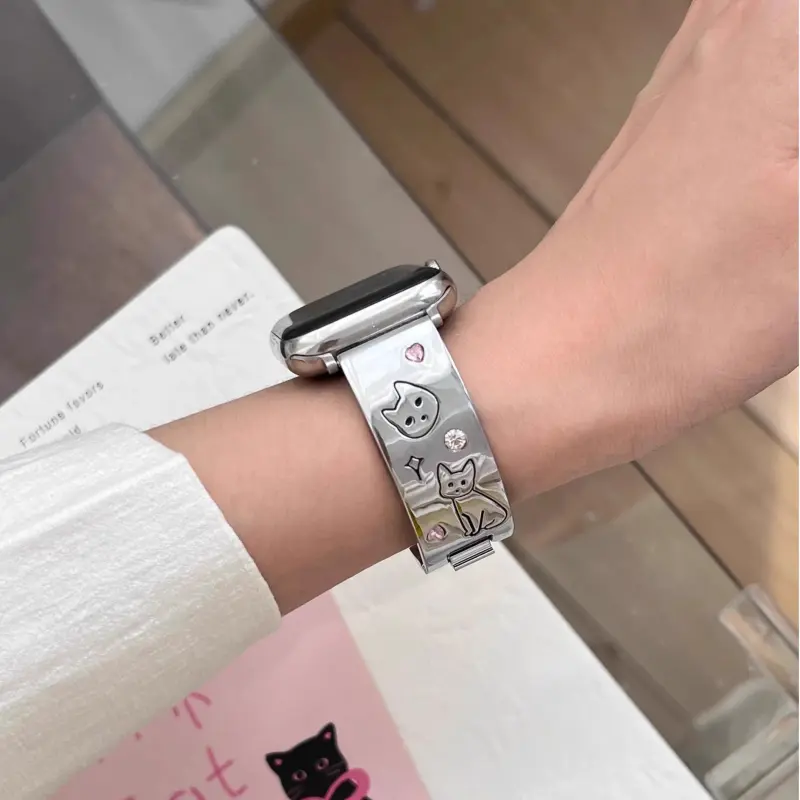 KVZUVUU Watch Band Apple Compatibility Metal-2