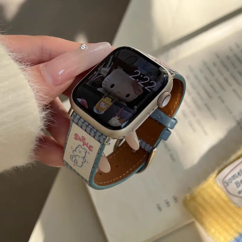 KVZUVUU Watch Band Apple Compatibility Leather-21