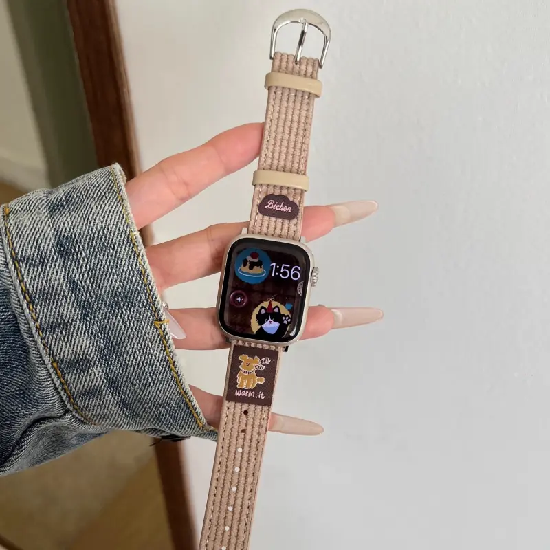 KVZUVUU Watch Band Apple Compatibility Leather-8