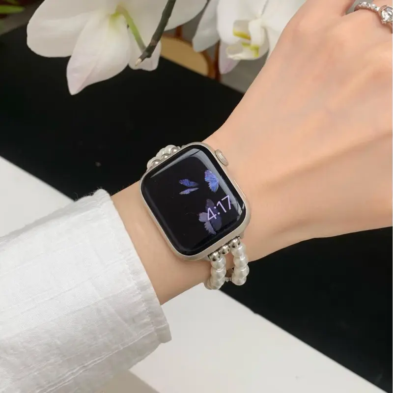 KVZUVUU Apple Compatibility Watch Band Metal-6