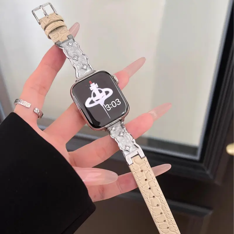KVZUVUU Watch Band Apple Compatibility Cowhide Leather Material-10