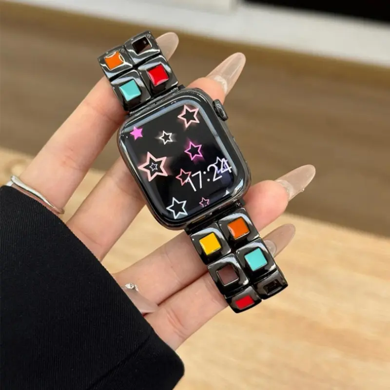 KVZUVUU Apple Compatibility Watch Band Metal-10