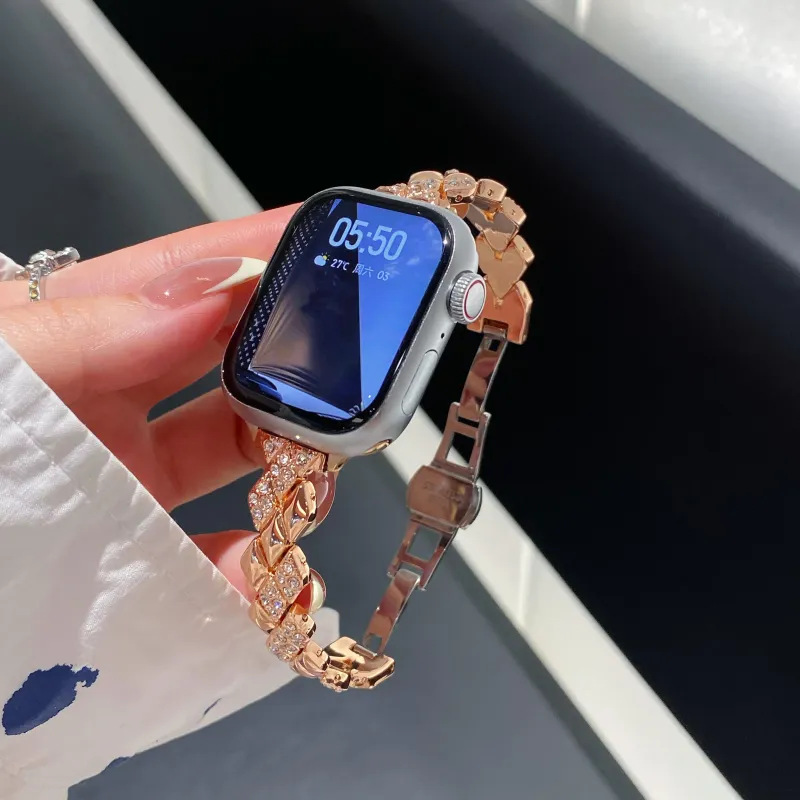 KVZUVUU Apple Compatibility Watch Band Metal-10