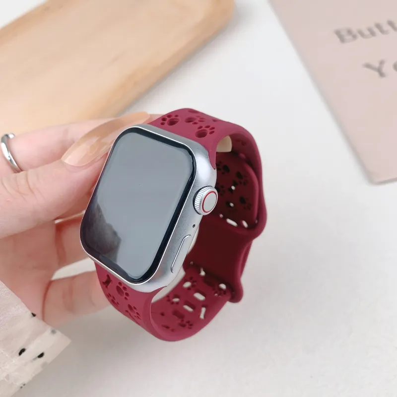KVZUVUU Apple Compatibility Watch Band Silicone Material-17