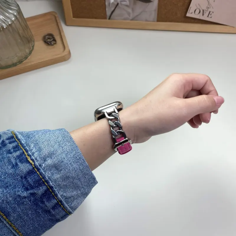 KVZUVUU Apple Compatibility Watch Band Metal-21