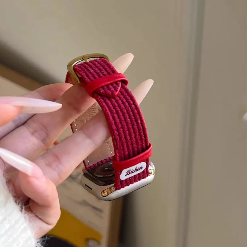 KVZUVUU Watch Band Apple Compatibility Leather-18