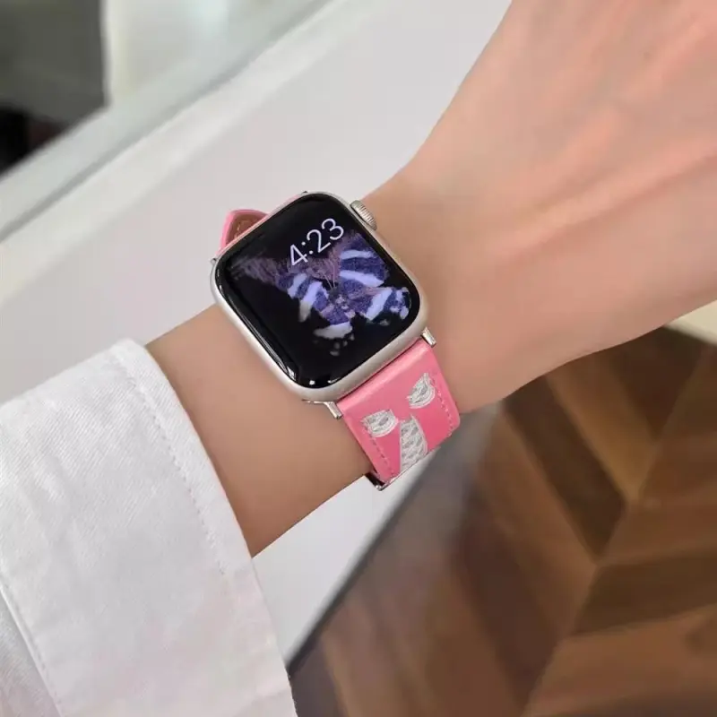 KVZUVUU Watch Band Apple Compatibility Cowhide Leather Material-12