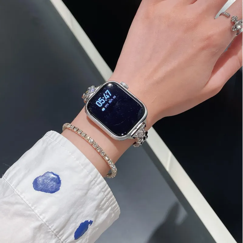 KVZUVUU Apple Compatibility Watch Band Metal-1