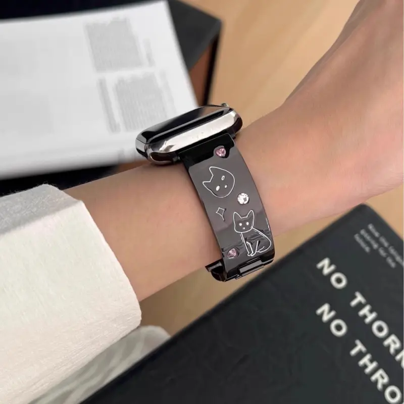 KVZUVUU Watch Band Apple Compatibility Metal-16