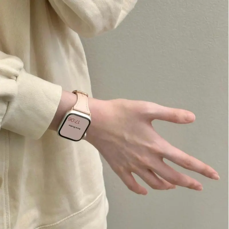 KVZUVUU Apple Compatibility Watch Band Genuine Leather Material-6