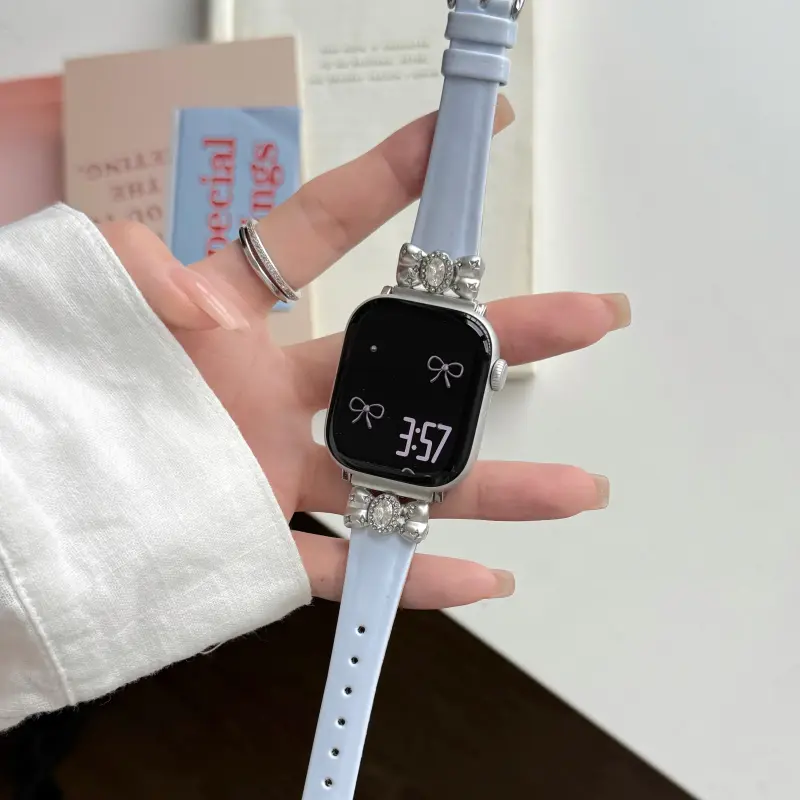 KVZUVUU Watch Band Apple Compatibility Cowhide Leather Material-17