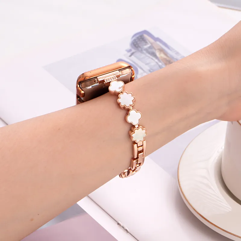 KVZUVUU Apple Compatibility Watch Band Metal-4