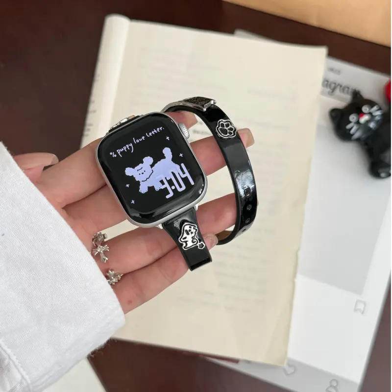 KVZUVUU Watch Band Apple Compatibility Cowhide Leather Material-24