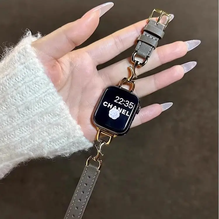 KVZUVUU Watch Band Apple Compatibility Metal-15