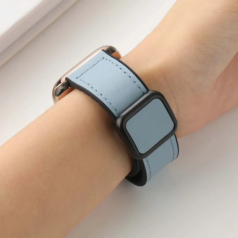 KVZUVUU Apple Compatibility Watch Band Cowhide Leather Material-17