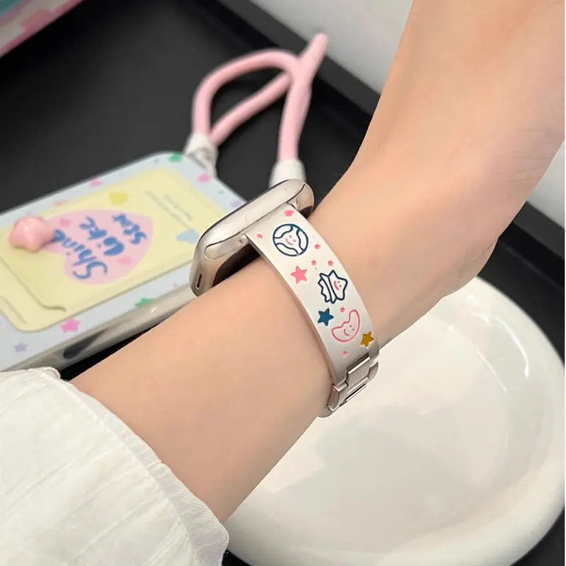 KVZUVUU Watch Band Apple Compatibility Metal-7