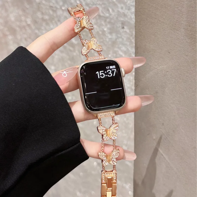 KVZUVUU Apple Compatibility Watch Band Metal-13