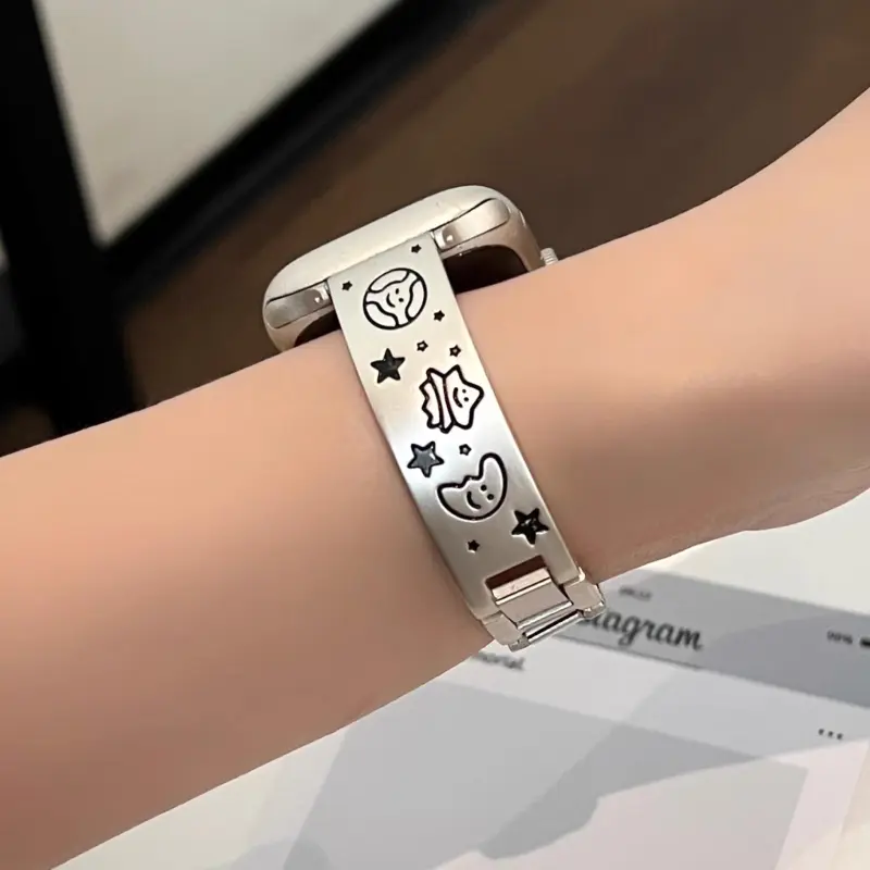KVZUVUU Watch Band Apple Compatibility Metal-2