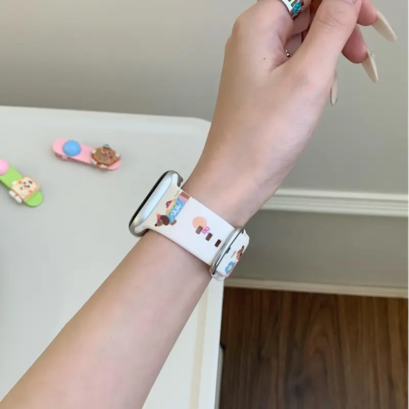 KVZUVUU Apple Compatibility Watch Band Silicone Material-17