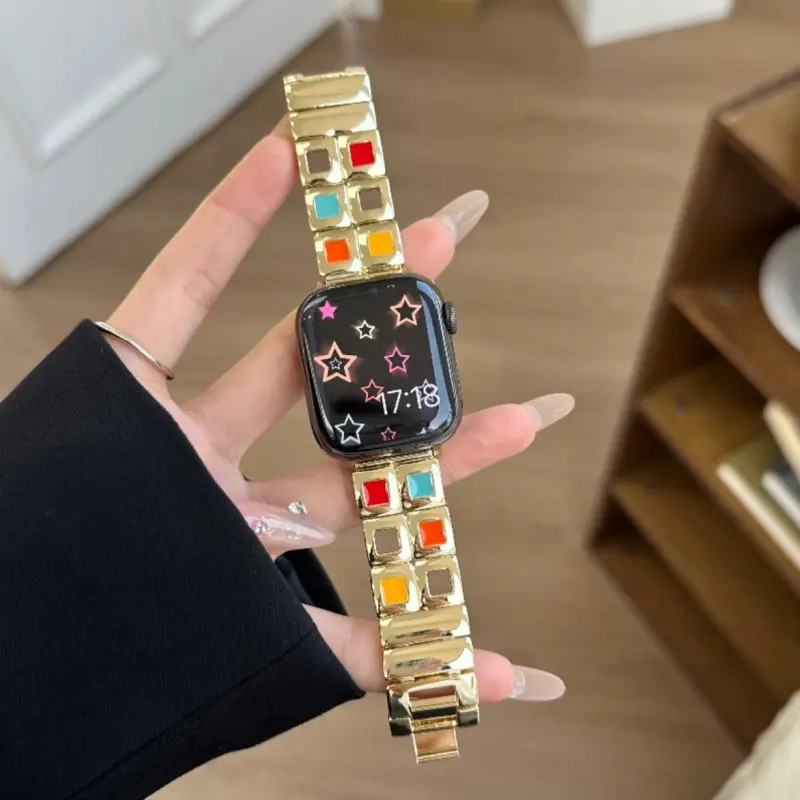KVZUVUU Apple Compatibility Watch Band Metal-3