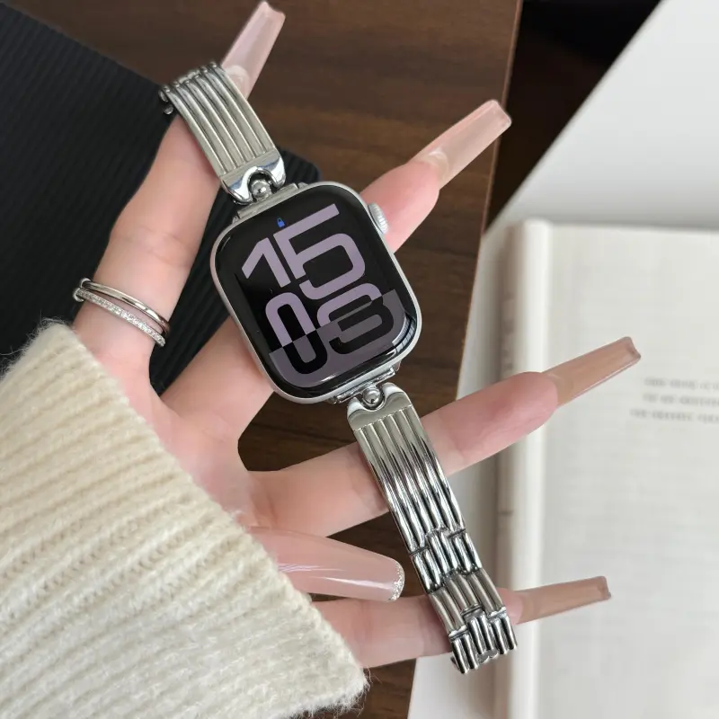 KVZUVUU Apple Compatibility Watch Band Metal-11