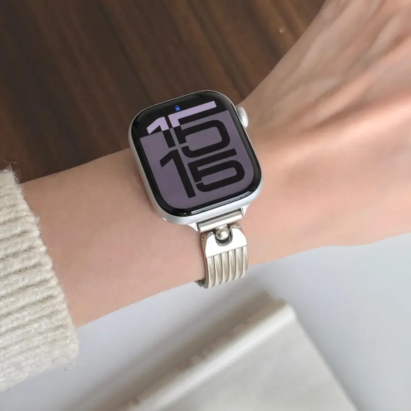 KVZUVUU Apple Compatibility Watch Band Metal-13